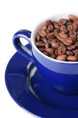 coffee beans and coffee cup