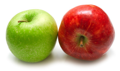 Red and green apples