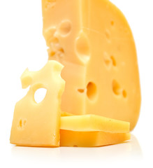 piece and slices of cheese