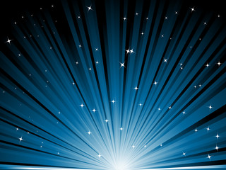 blue burst rays