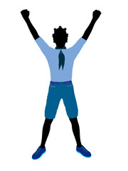 African American Girl Scout Illustration Silhouette