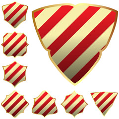 Obraz premium Vector set of heraldic symbols