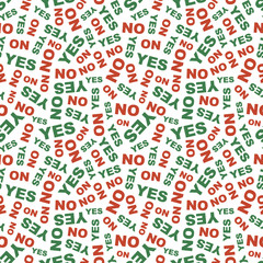 Seamless background. YES and NO background.