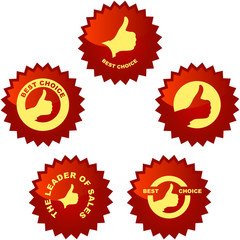 Vector collection of sale labels