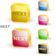 Next button. Vector set for web.