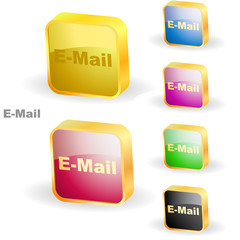 E-mail icon set for web.