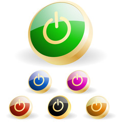 Vector power buttons for web