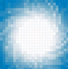 Foto auf Acrylglas Pixel blau karierter Hintergrund