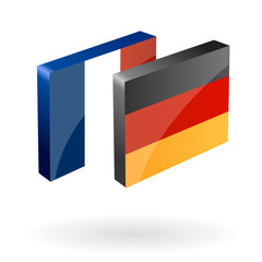 german french translation button 3d vector