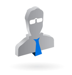 businessman or teacher 3d vector icon