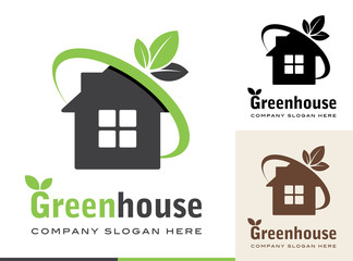 Green house logo design