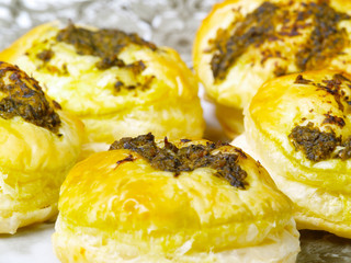 pesto pastry puffs