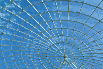 Sky Seen Through Modern Architecture Spiral or Round Window