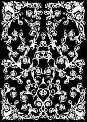 background with white plant curls