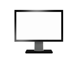 Monitor on white background