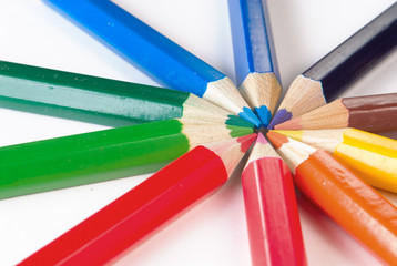 Naklejka premium Colored pencils