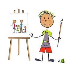 enfant artiste famille