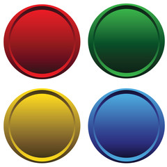 Four plastic buttons
