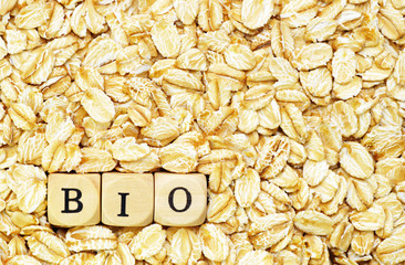 Rolled Oats Close-up - Bio Haferflocken Makro