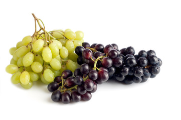 grappoli di uva bianca e nera