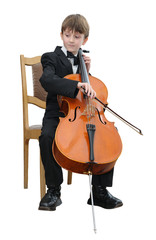 Boy playing the cello © v_blinov