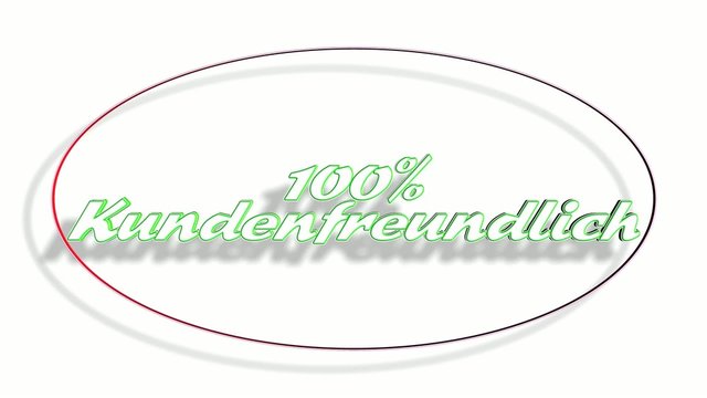 100% Kundenfreundlich - Text Animation 3D.