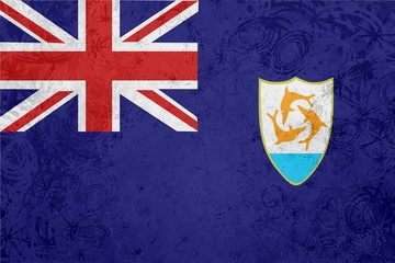 Flag of Anguilla grunge texture