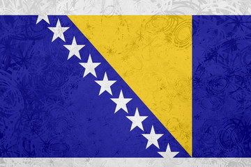 Flag of Bosnia Hertzigovina grunge texture