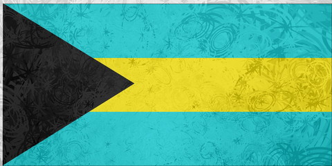Flag of Bahamas grunge texture