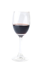 isolated red wine glass