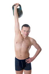 Fototapeta premium man with weight