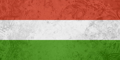 Flag of Hungary grunge texture