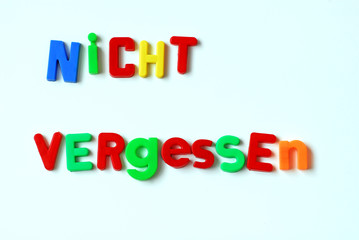 Nicht vergessen