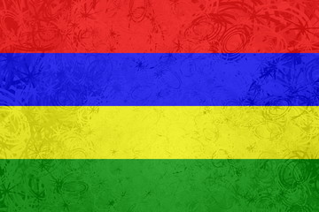 Flag of Mauritius grunge texture