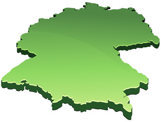 Green 3D-Karte von Deutschland