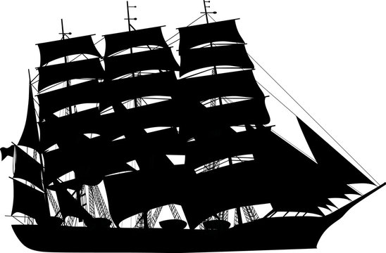 large sailer silhouette