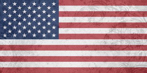 Flag of United States of America grunge texture