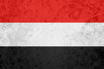 Flag of Yemen grunge texture