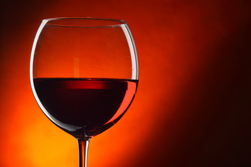 Naklejka na ściany i meble Glass of red wine