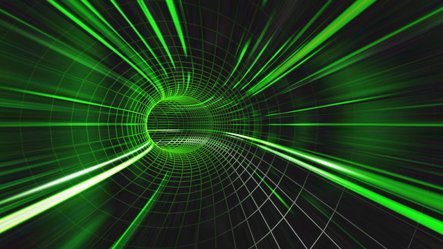 Abstract green tunnel background