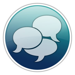 Round Sticker with Speech Bubbles