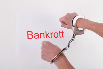bankrott Handschellen