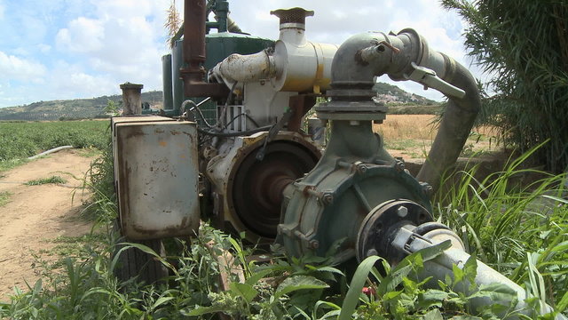 Diesel engine pump for irrigation in farm