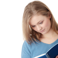 Naklejka premium Young student woman