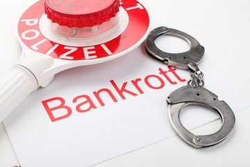 bankrott Handschellen