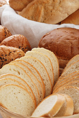 Heap of different bread