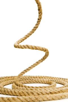 Natural fiber rope in a loop