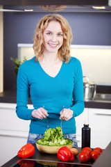 frischer grüner salat