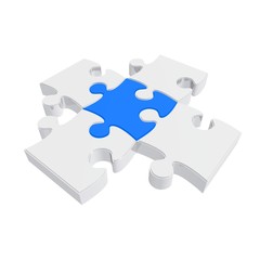 puzzle blau