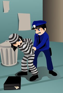 Arrest and Handcuff the Burglar
